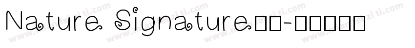 Nature Signature字体字体转换